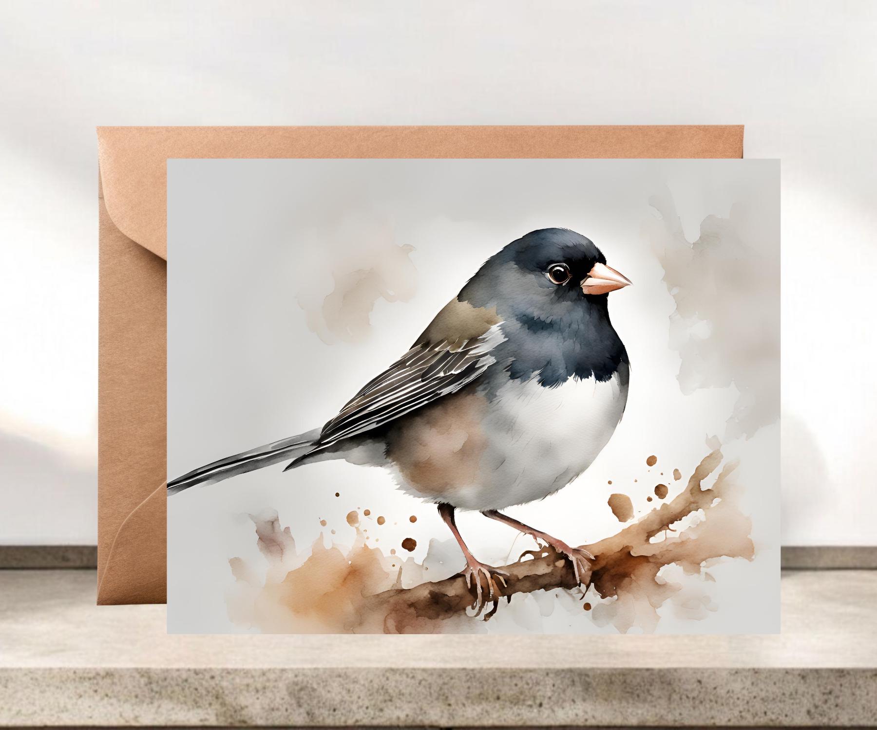 Dark Eyed Junco Blank Greeting Card #056