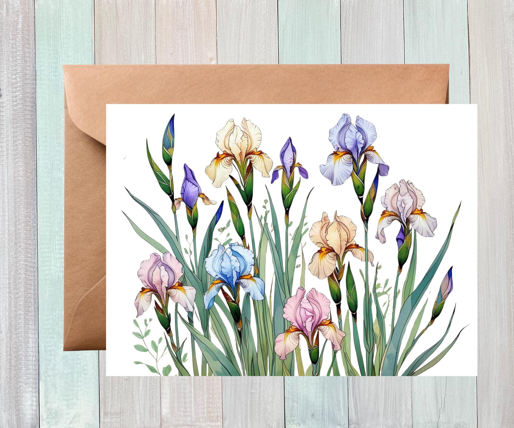 Personalized Multi-Color Iris Stationery #100