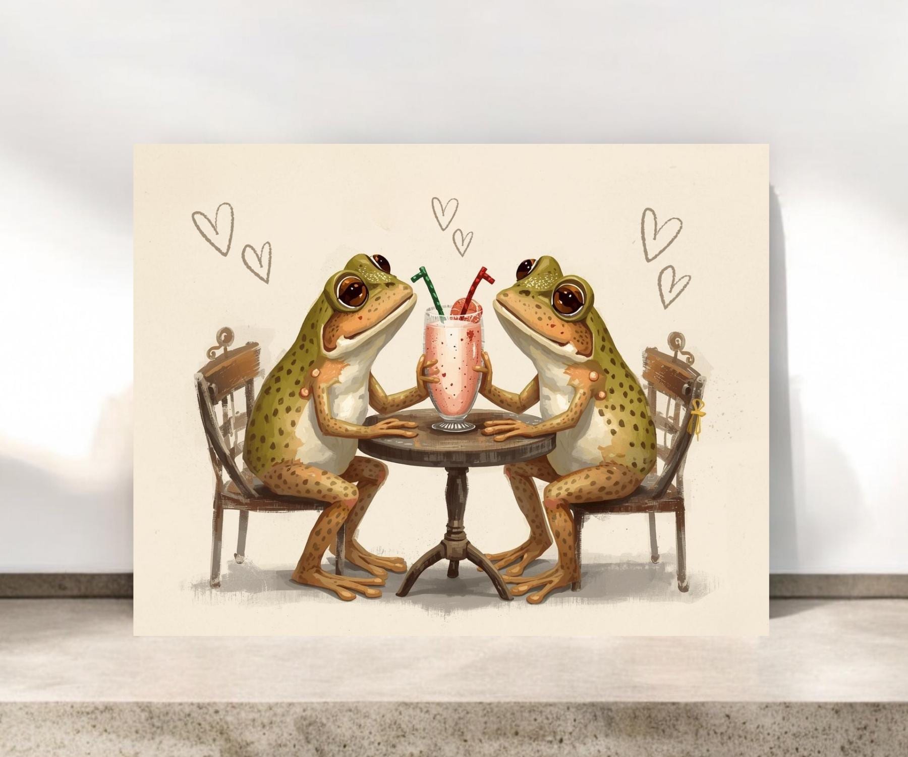 Whimsical Frog Valentine Notecards | Frog Stationery | Whimsical Nature Valentine #116