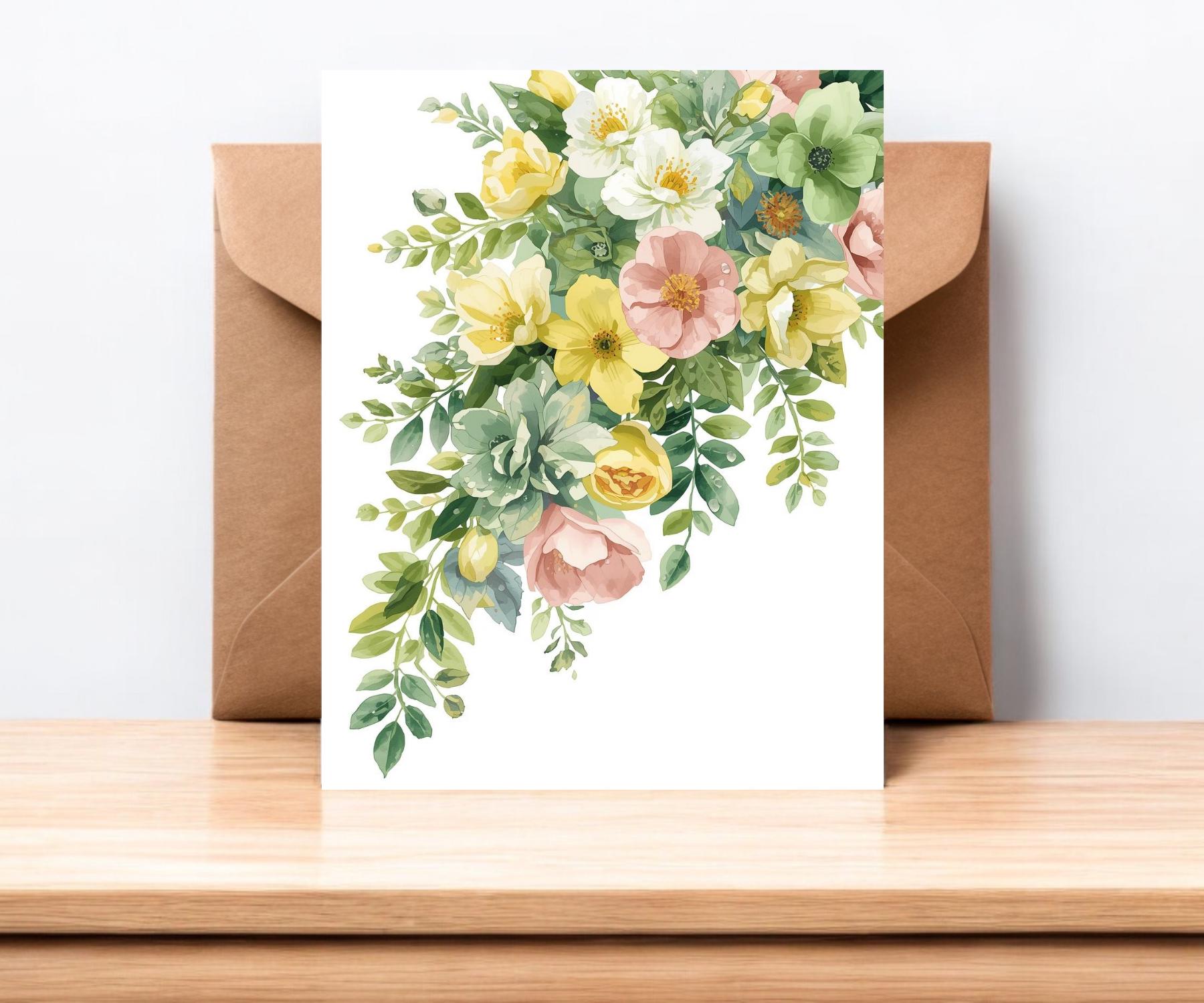 Colorful Floral Notecards | Floral Stationery #105