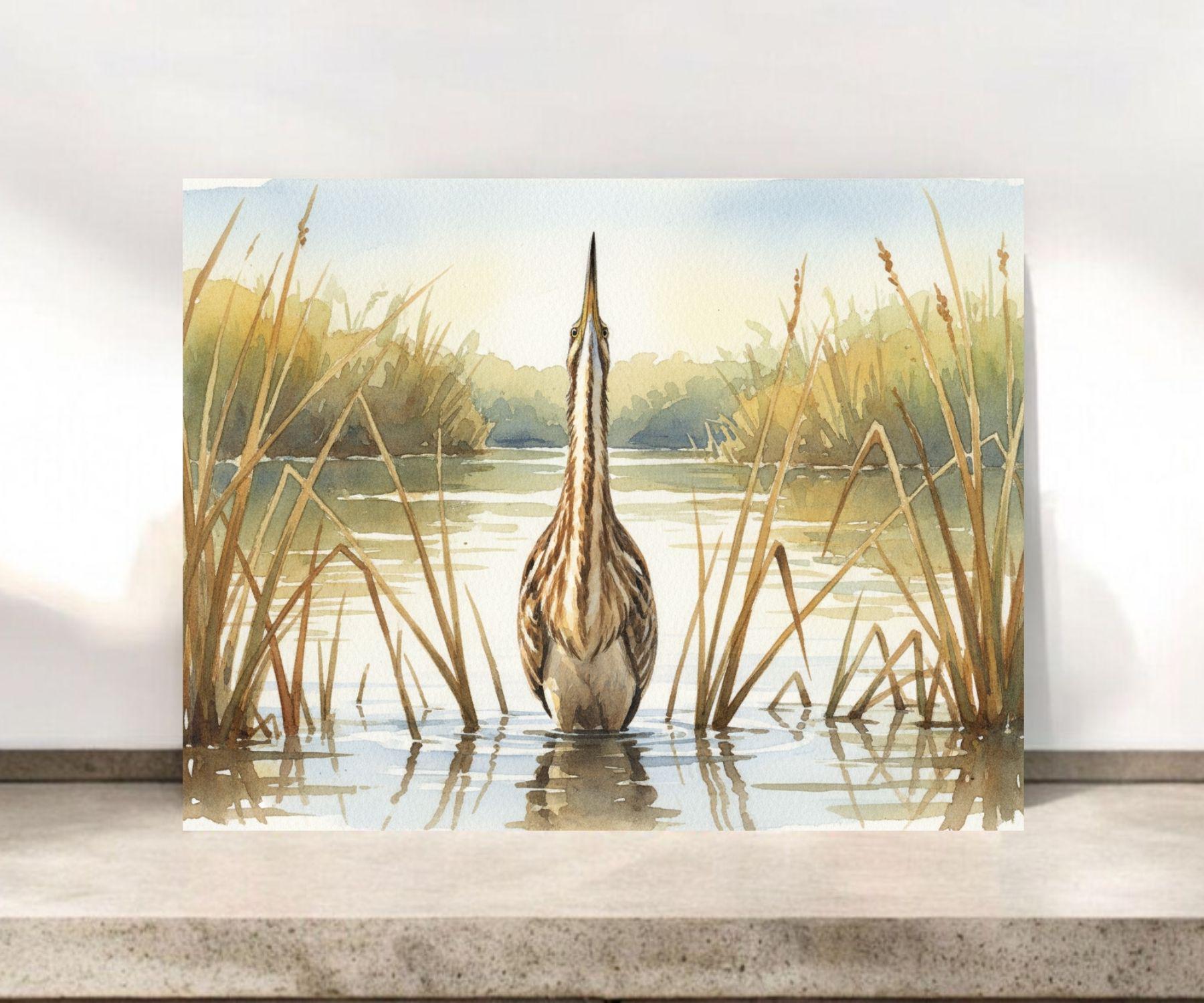 American Bittern Notecard, Nature Birding Notecards #140