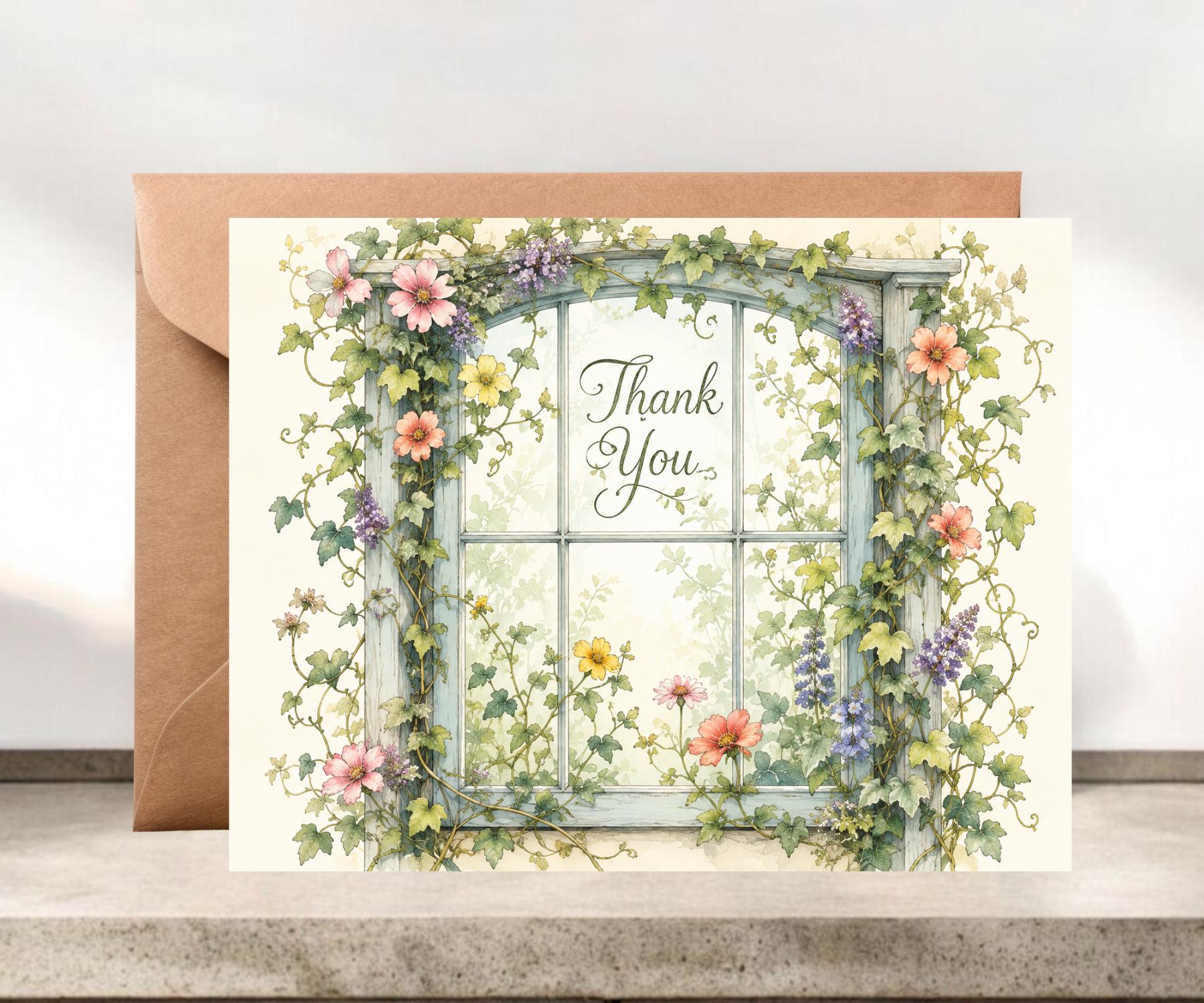 Plant Window Thank-you Cards #046