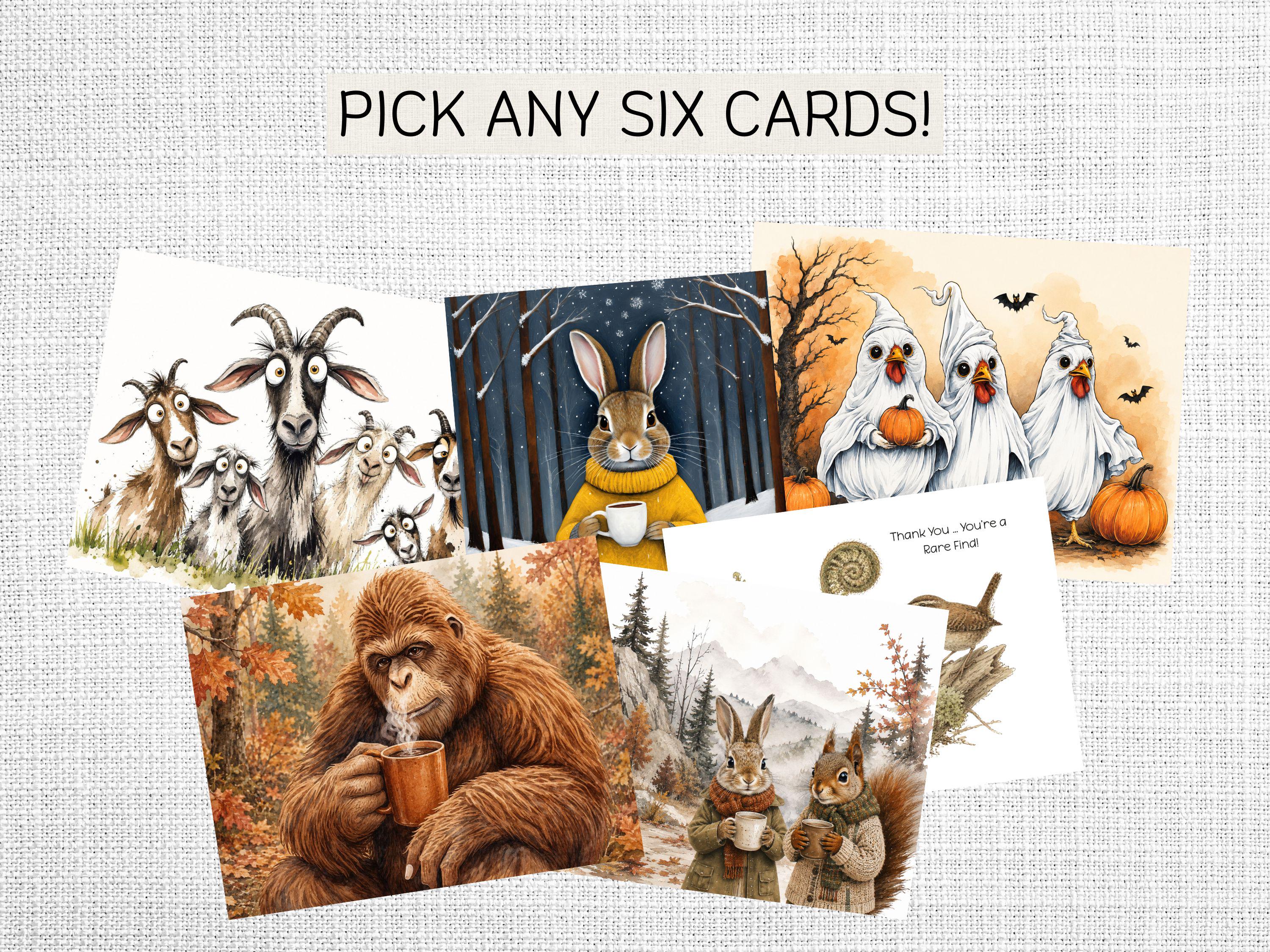 Pick Any Six Cards, Create Your Own Set, Card Bundles