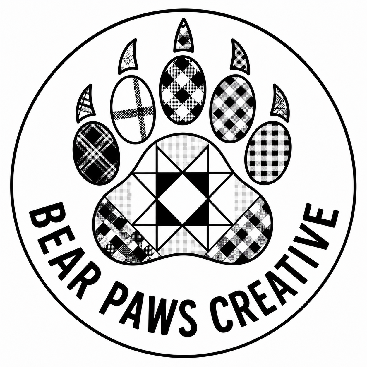 Bear Paws Creative quilt logo