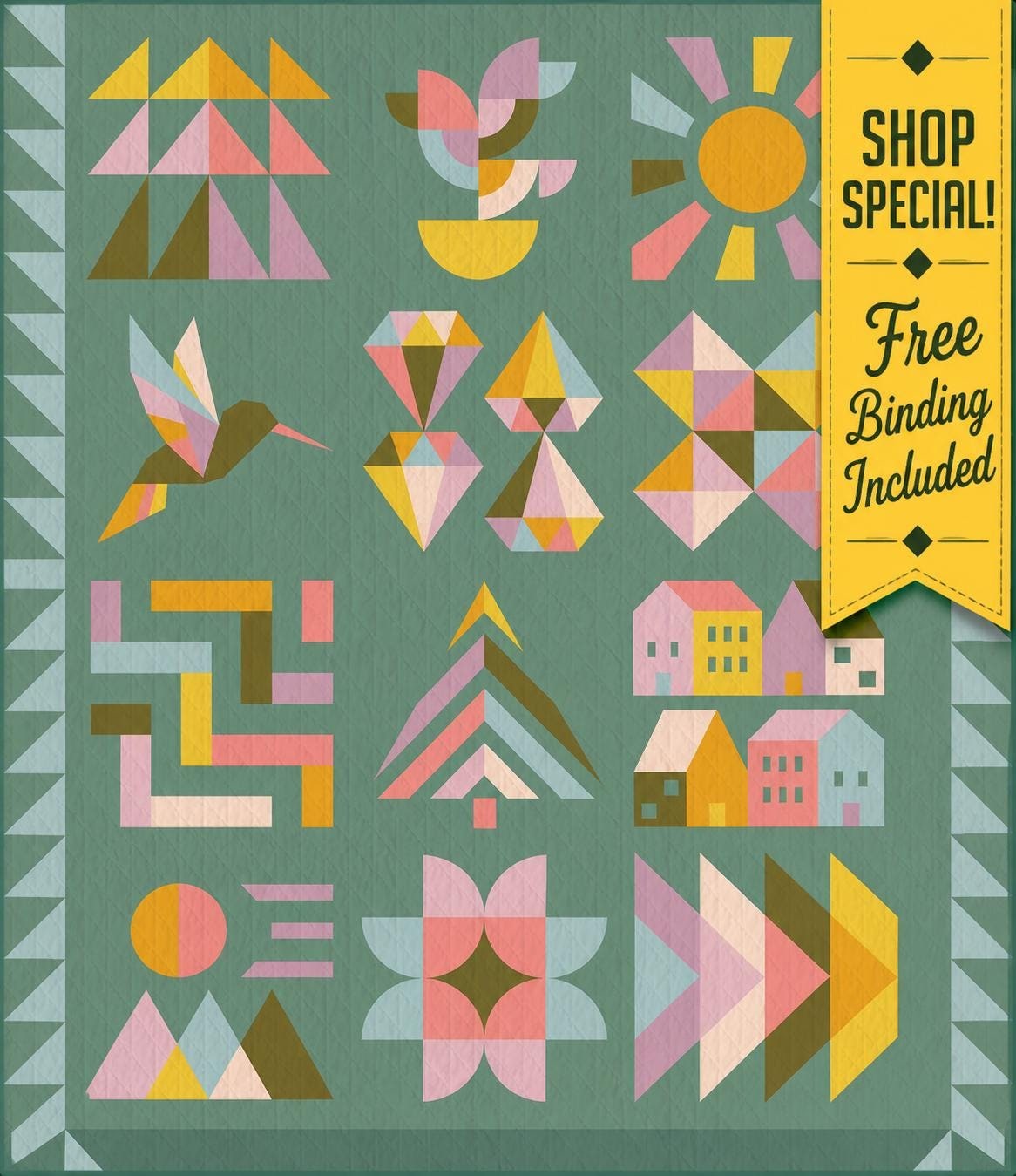 Mossy Grove Hand + Soul 2027 BOM Fabric Bundle, AGF Pure Solids, Eudaimonia Studio Quilt Along