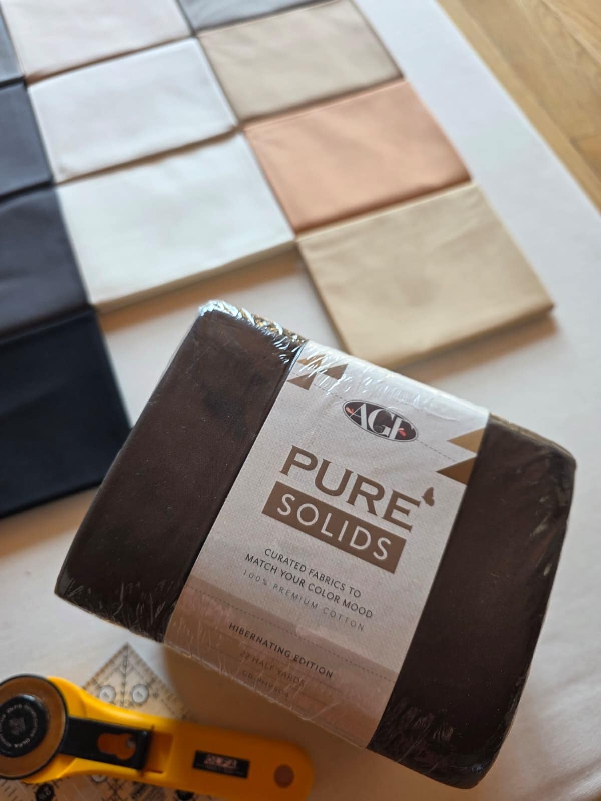 AGF Pure Solids, Hibernating Edition | 22 Half-Yard Cuts | 11 Total Yards | Art Gallery Fabrics Pure Solids, view 2