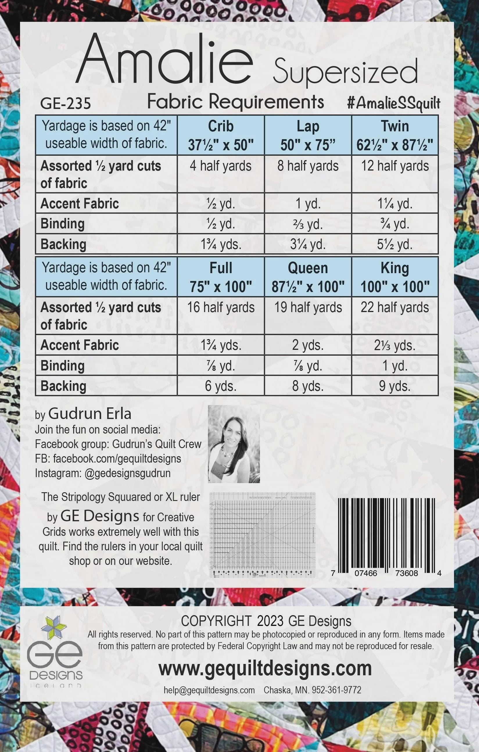GE Designs Amalie Supersize Quilt Kit in Tim Holtz "Abandoned" Fabric