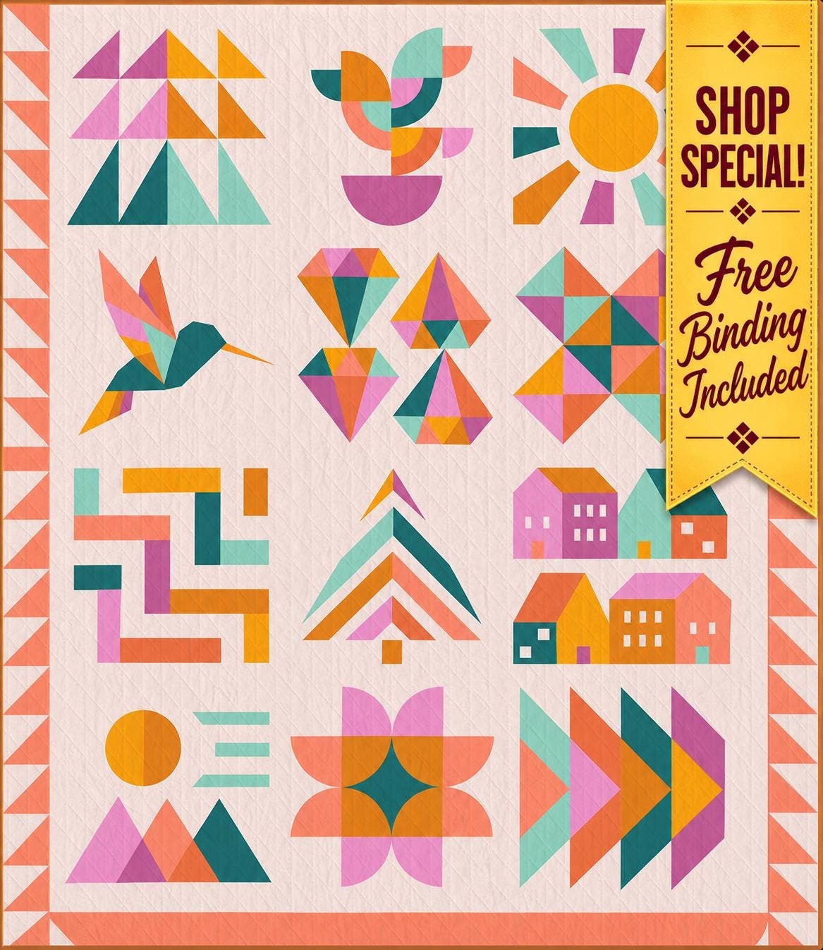 Desert Sunrise Hand + Soul 2027 BOM Fabric Bundle, AGF Pure Solids, Eudaimonia Studio Quilt Along