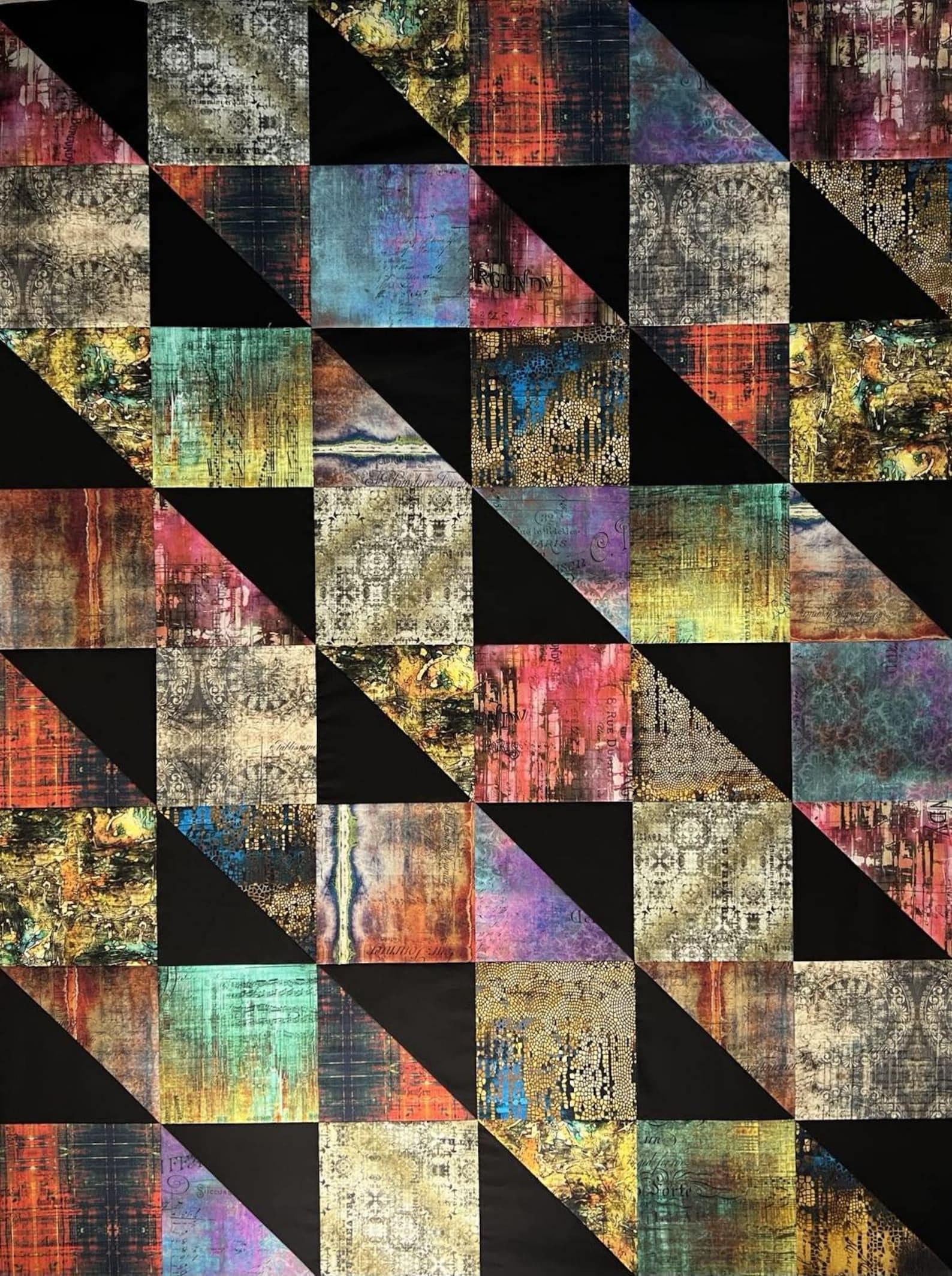Tim Holtz Fabric - Superfast Make - Waverly Quilt Kit: (48x64)