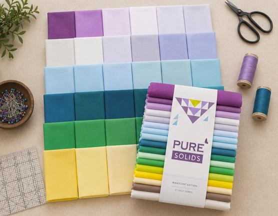 AGF Pure Solids, Iridescent Edition | 21 Half-Yard Cuts | 10.5 Total Yards | Art Gallery Fabrics Pure Solids, view 2