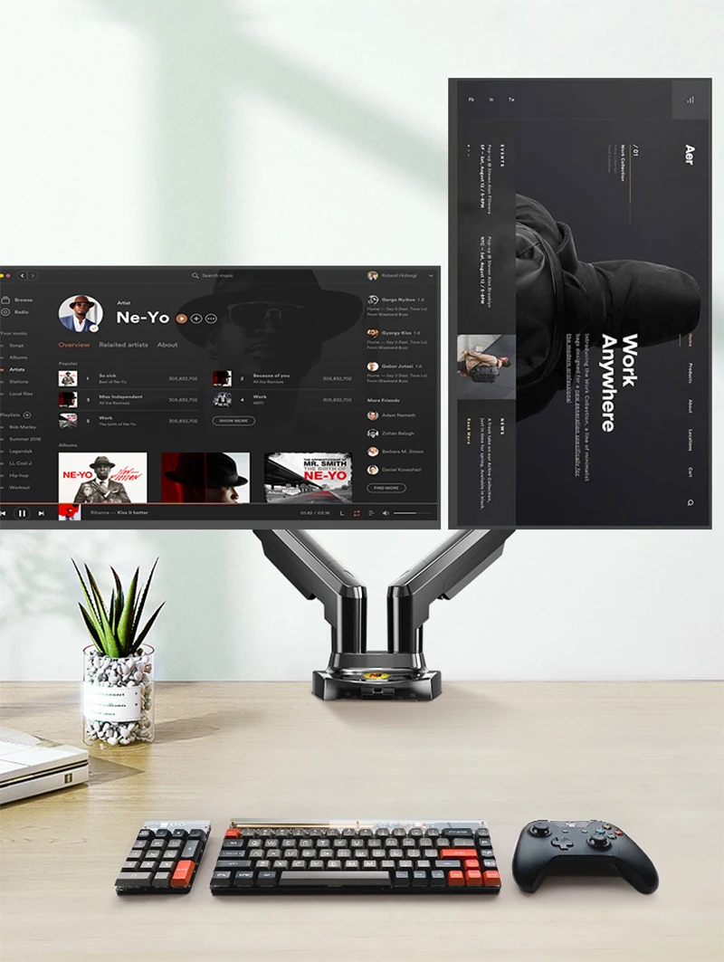 NB F160 dual-screen monitor stand product details