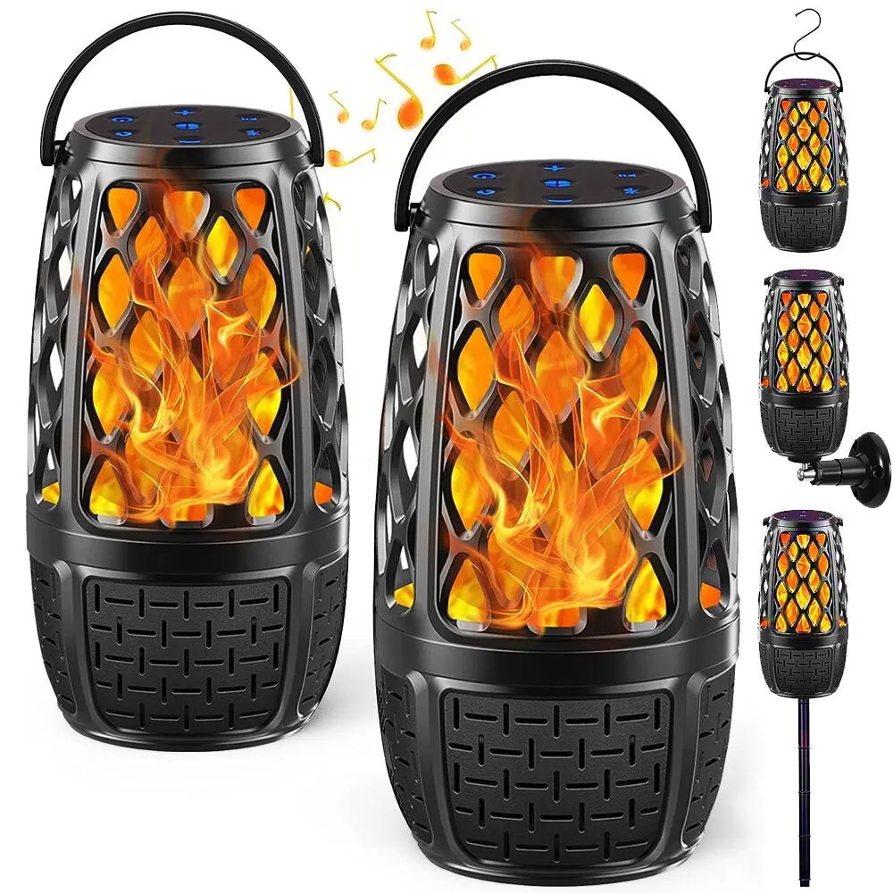 Flame Bluetooth Speaker with a warm flame-like lighting effect