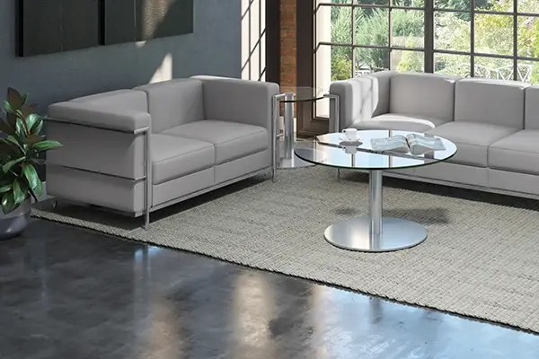 Reception furniture in a contemporary office