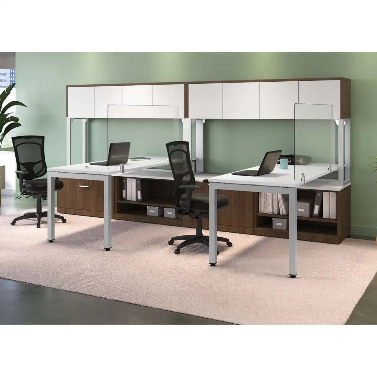 144" x 72" Variant Unite Leg Two-Person Workstation