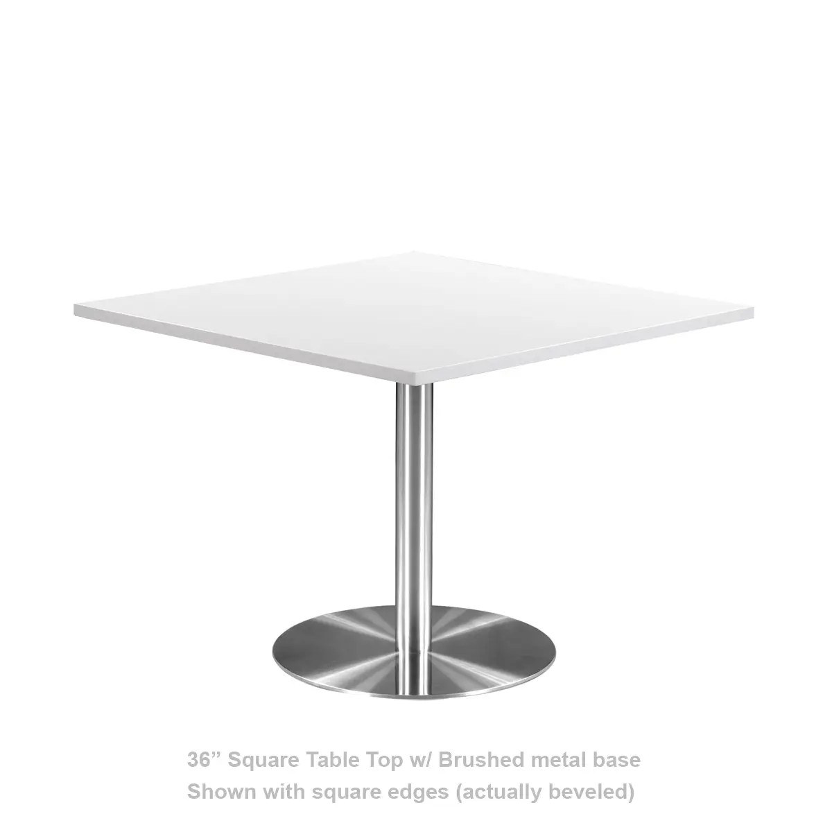 36" Square Laminate Table with Beveled Edge