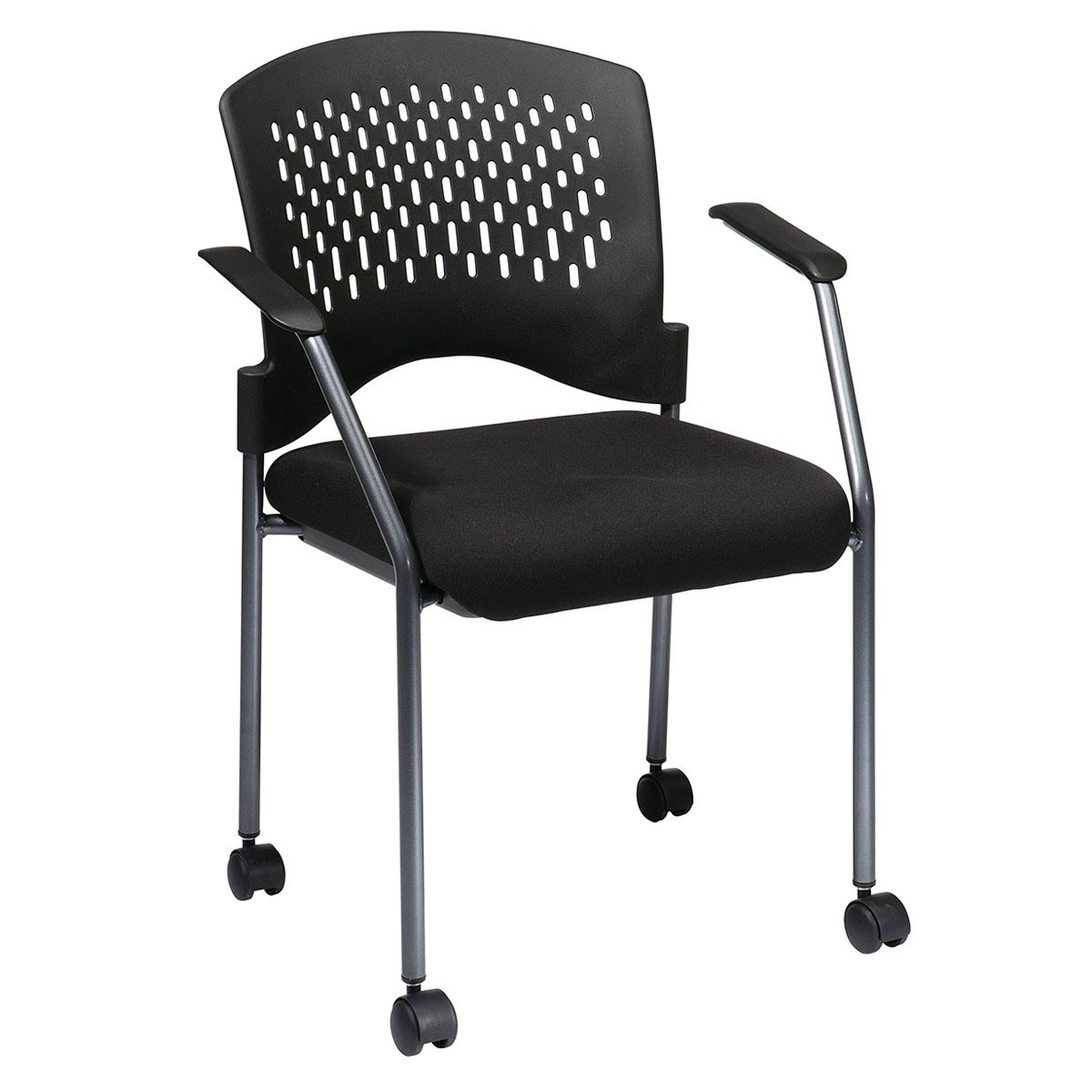 Stacking Visitors Chairs with Arms & Casters