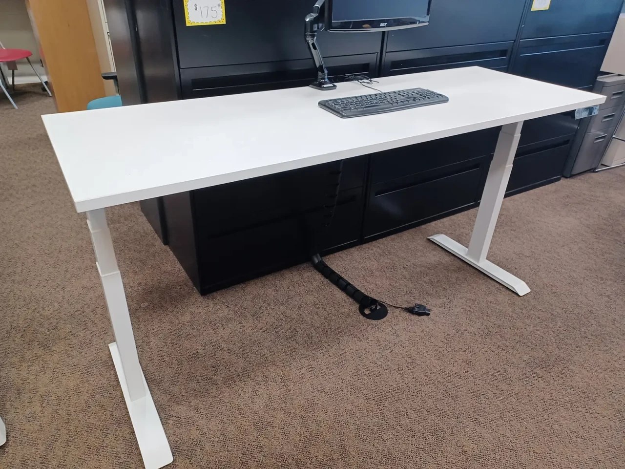 All White 3-Stage Dual Motor Adjustable Height Desk DEAL