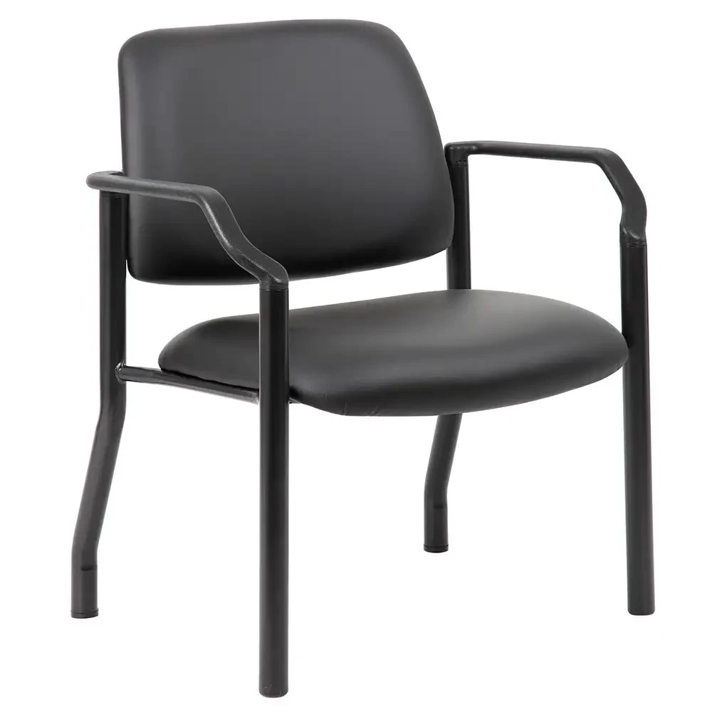 Bariatric Guest Chair with Arms and Black Frame - 500lb. Capacity - 32" Wide