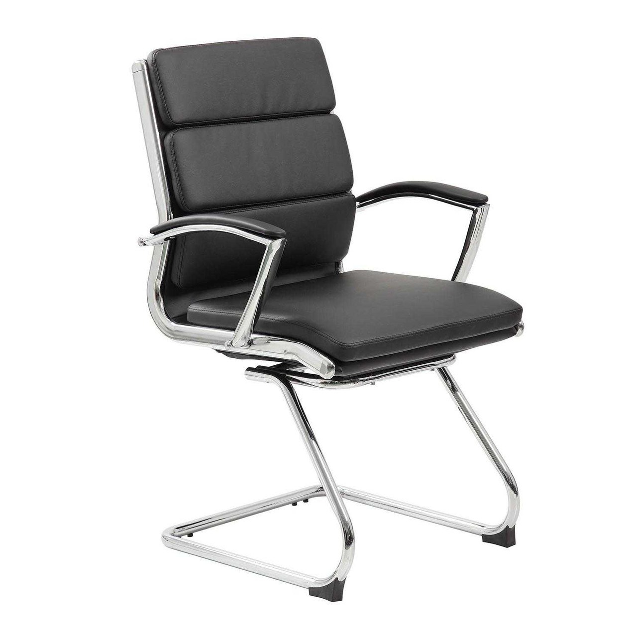 Boss Executive Mid-Back Guest Chair with Chrome Finish