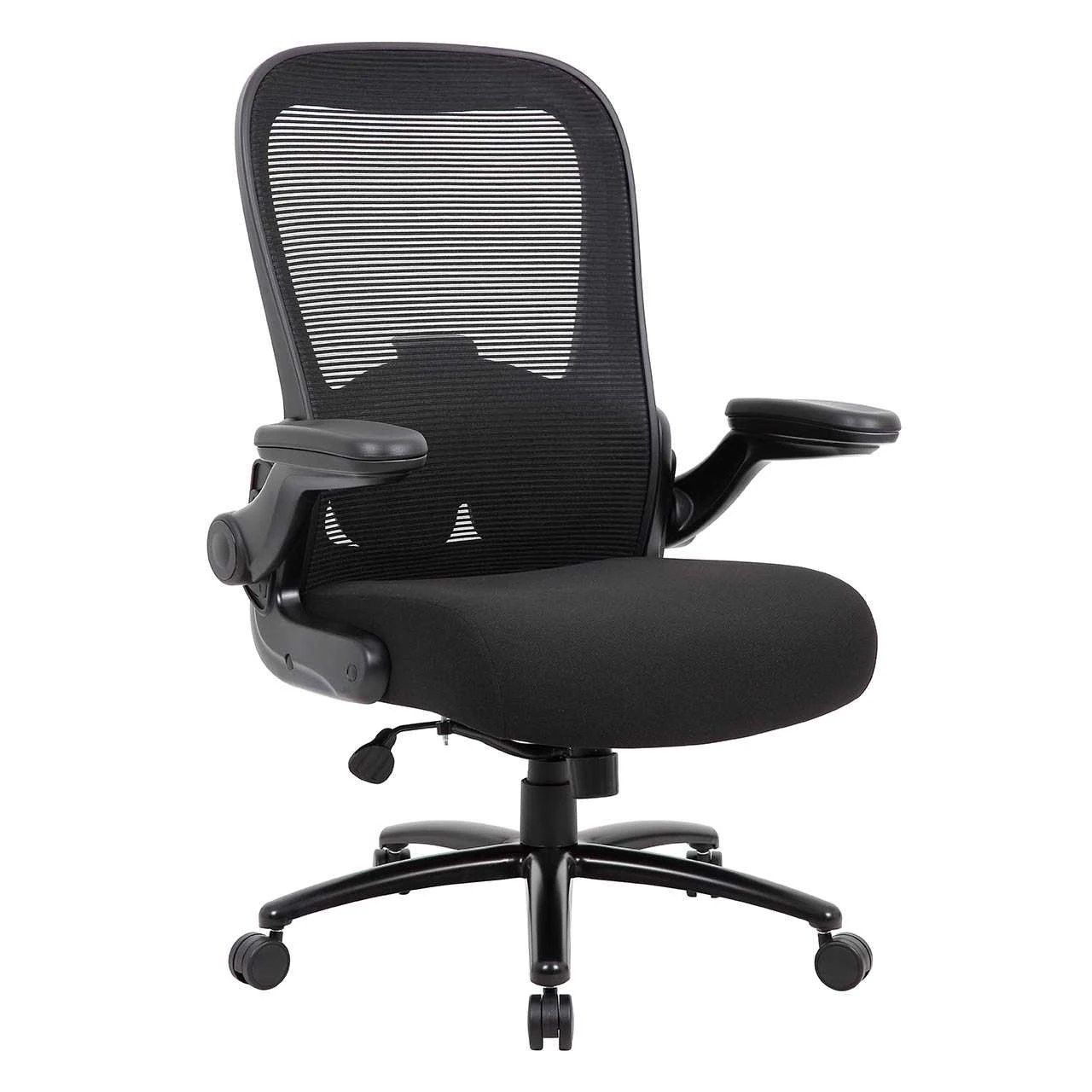 Boss Heavy Duty Flip Arm Mesh Back Task Chair