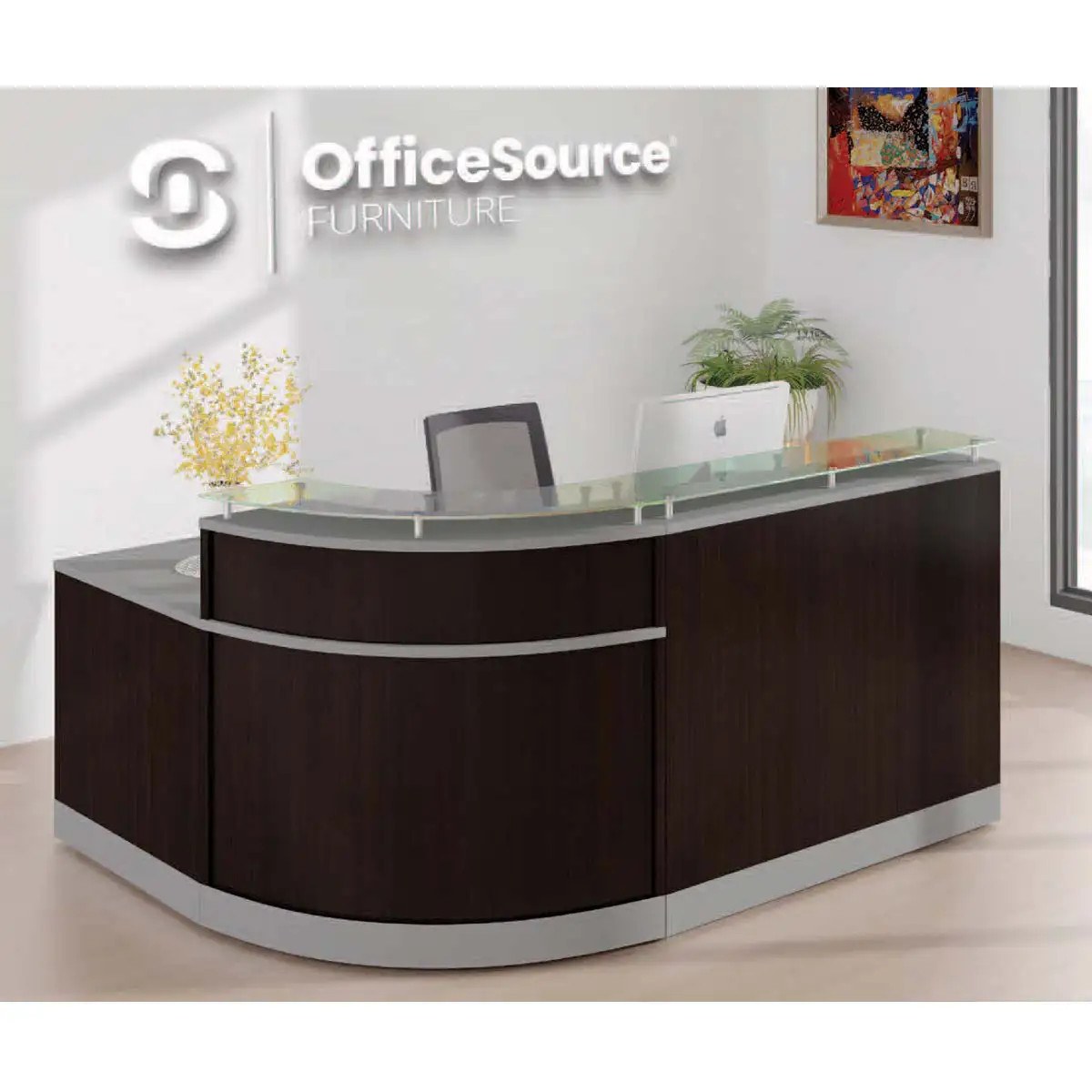 Cosmo L-Shape Reception Desk