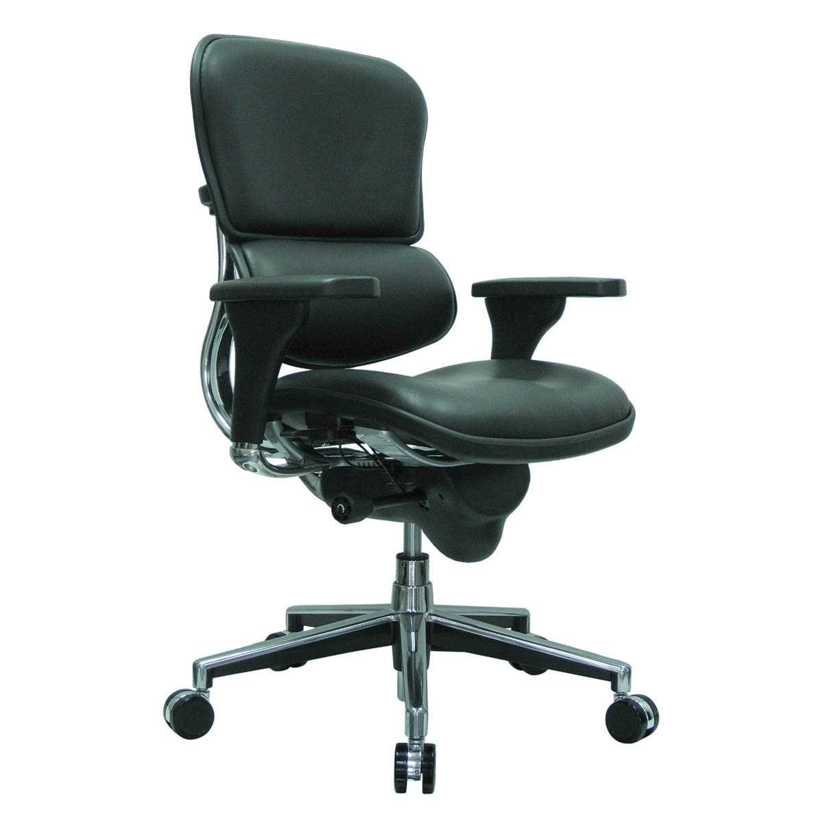 ErgoHuman Lo-Back Ergonomic Leather Executive Chair - NO Headrest