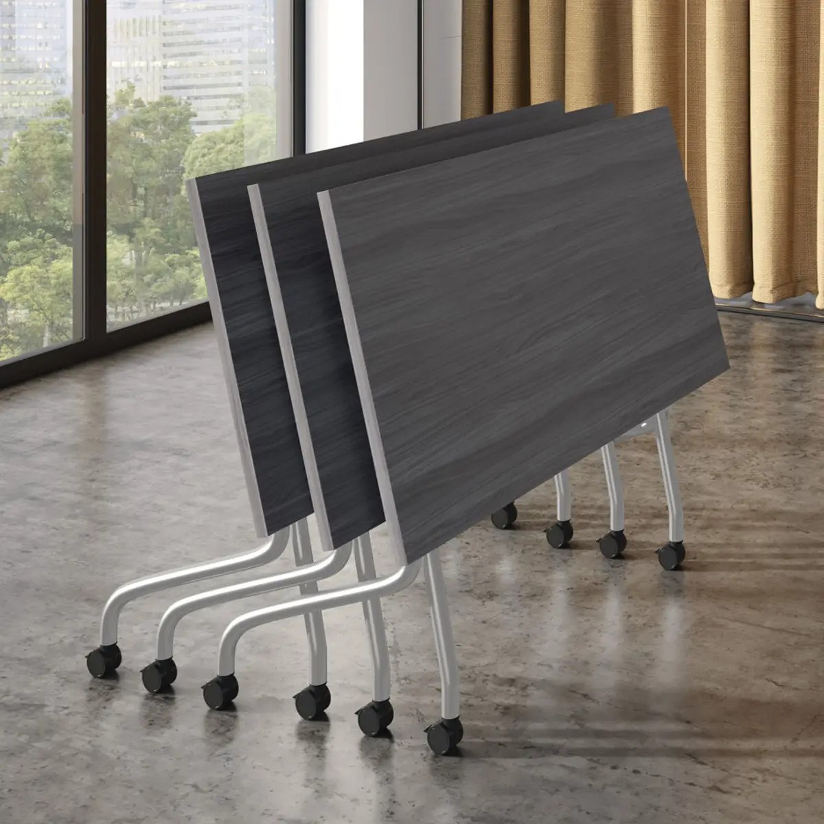 Flip Top Nesting Laminate Training Table - Multiple Sizes - Type 1