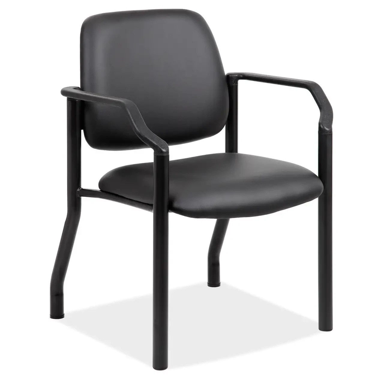 Heavy Duty Guest Chair with Arms and Black Frame - 300lb. Capacity - 22" Wide