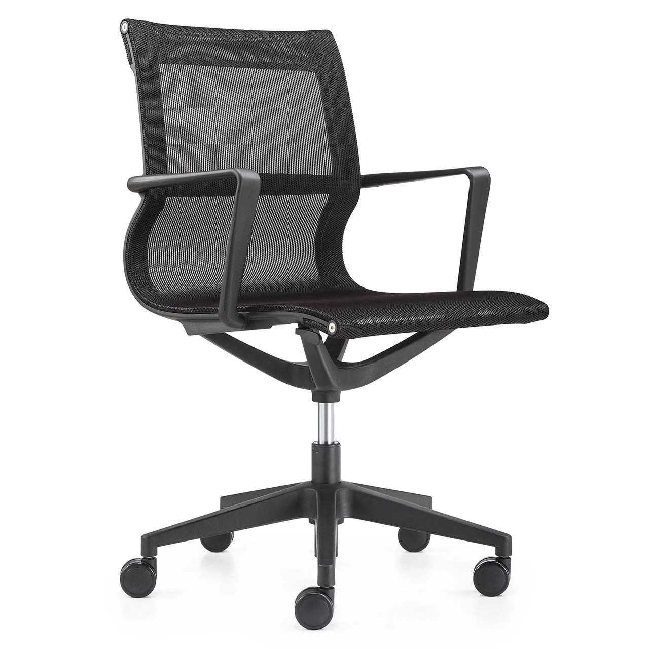 Kinetic Black Frame Task/Conference Chair - Designer Spider Mesh Colors
