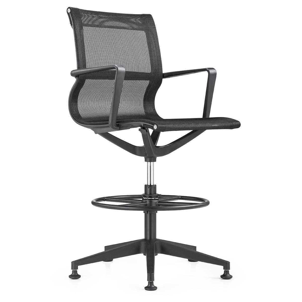 Kinetic Stool with Black Frame and Designer Spider Mesh Colors