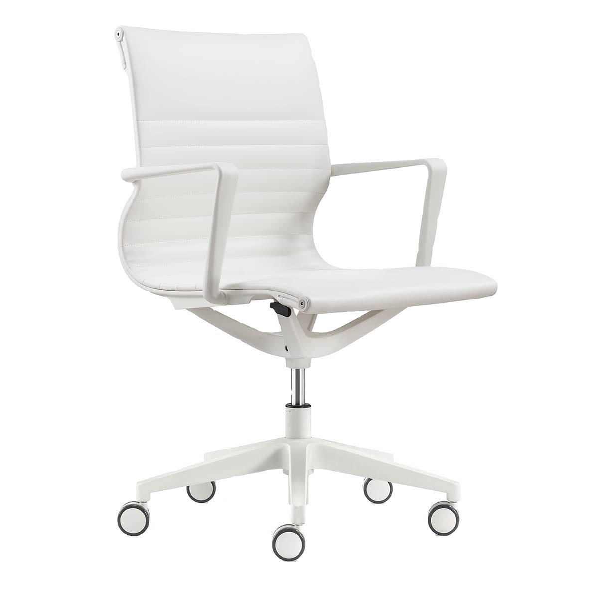 Kinetic White Frame/White Vinyl Task/Conference Chair