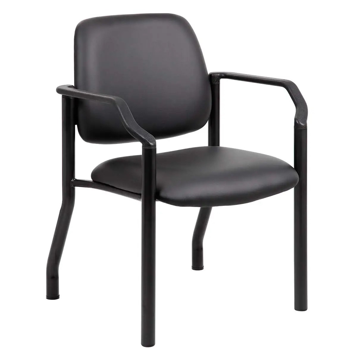 Mid-Back Heavy Duty Bariatric Guest Chair with Armrests - Supports 300 Lbs.