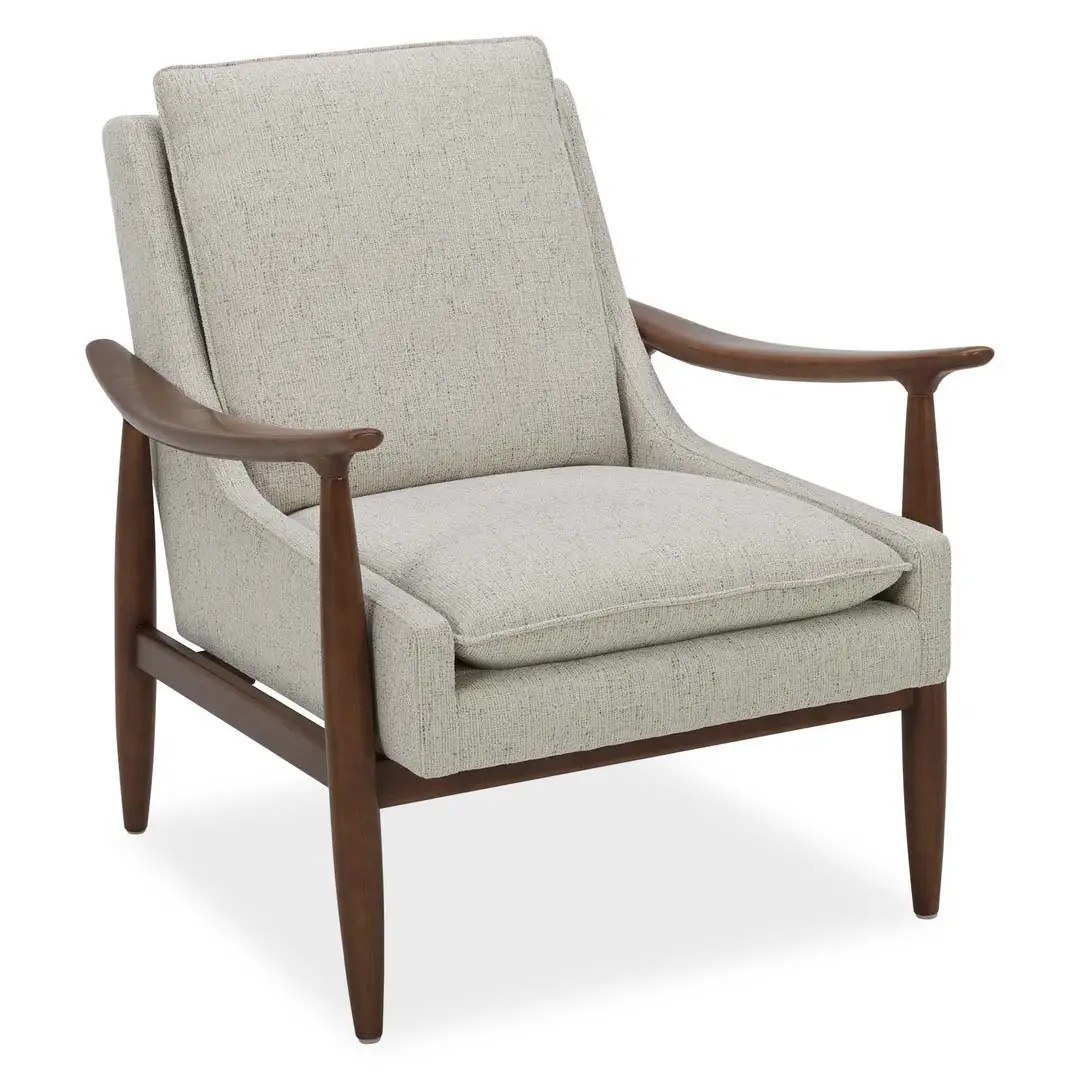 Mira Wood Arm Upholstered Lounge Chair
