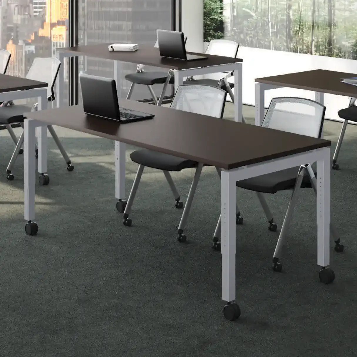 OS Adjustable Height Training Tables Typical  - Style 7 - Single Table