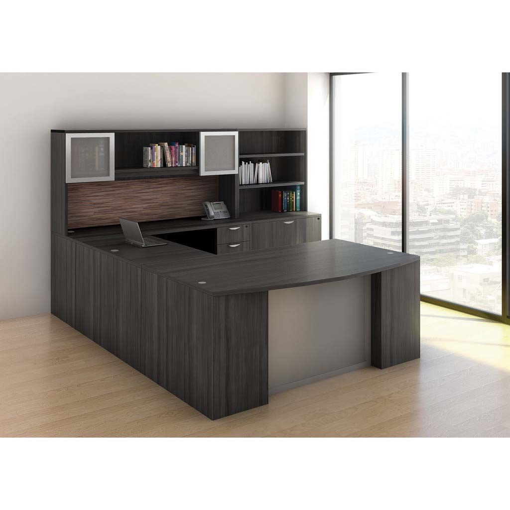 OS Laminate U-Shape Step-Front Desk Suite - OSTYP22V