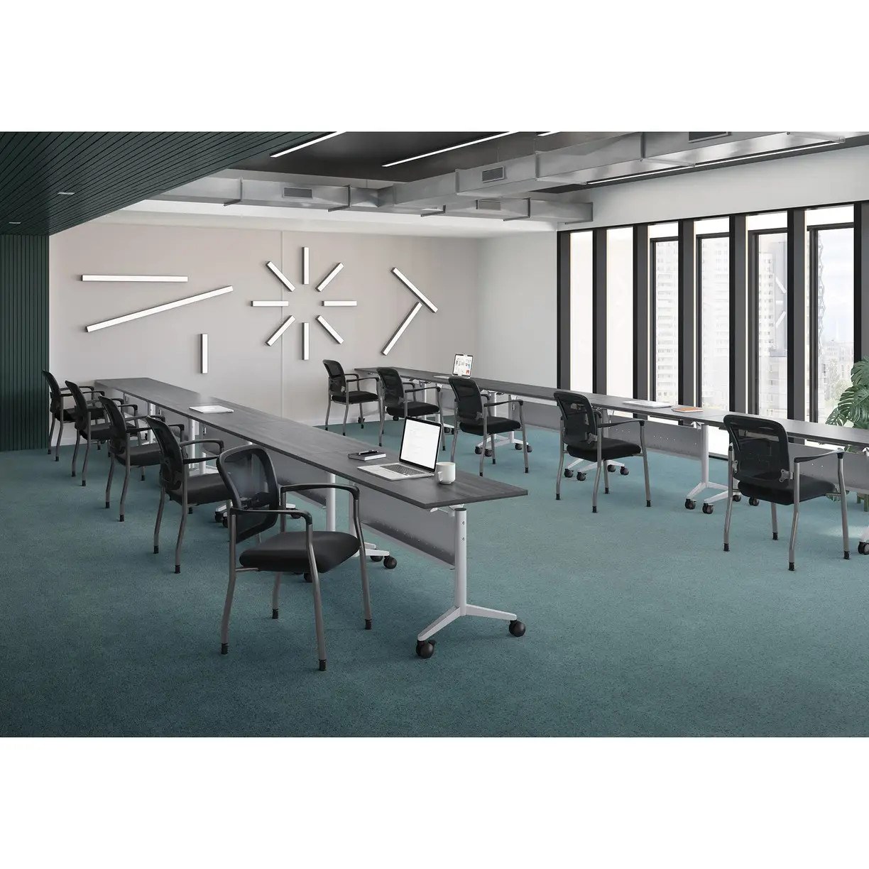 OS Training Tables Typical  with Silver Base - Style 3 - OSTYP27- Set of 10