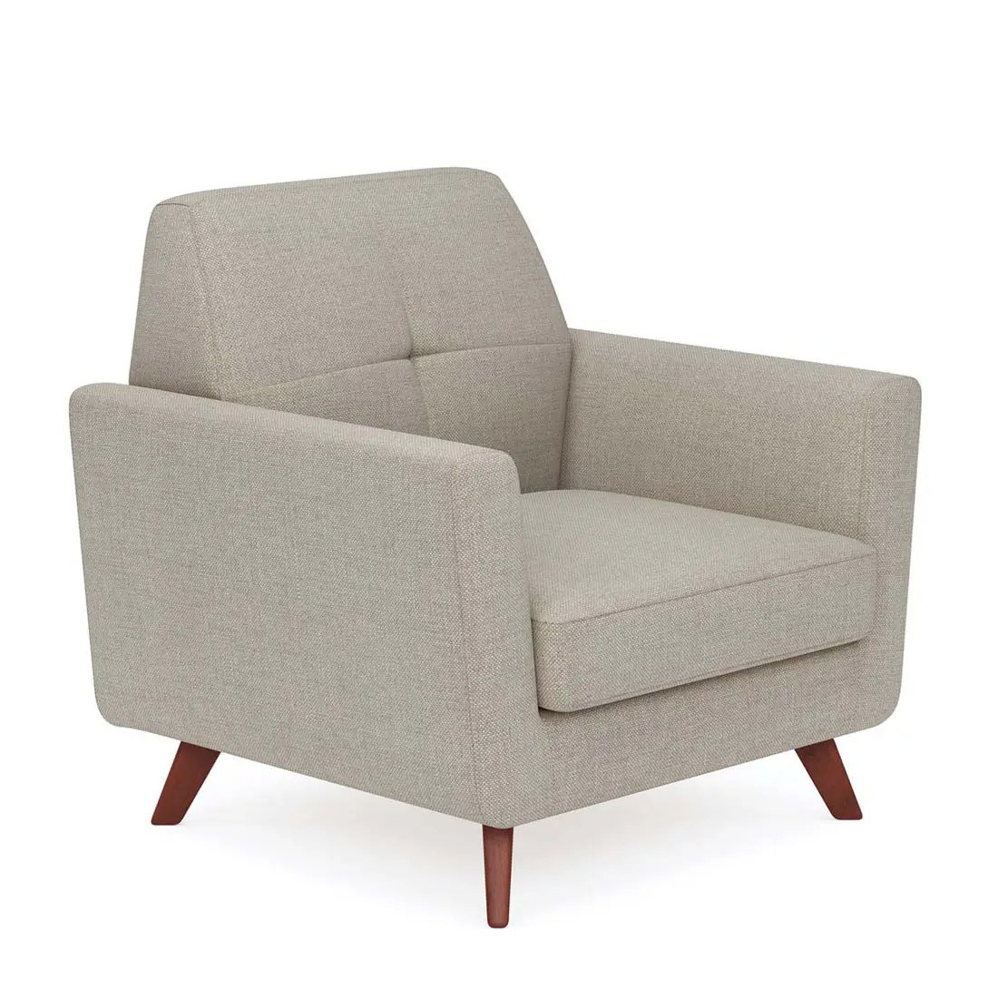 Partridge Club Chair with Light Wood Legs