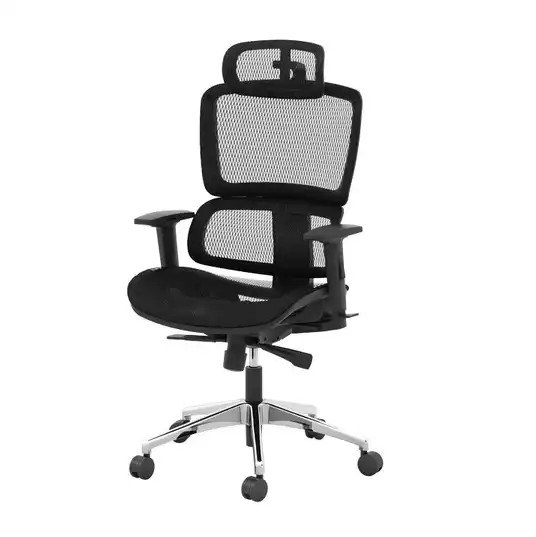 Pilot Black Mesh High Back with Headrest