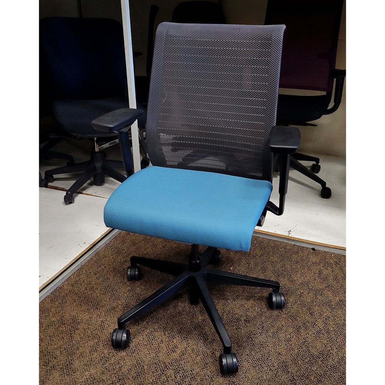 USED - Steelcase Think chair - Blue and Grey - USED - LOCAL PHOENIX SALES ONLY