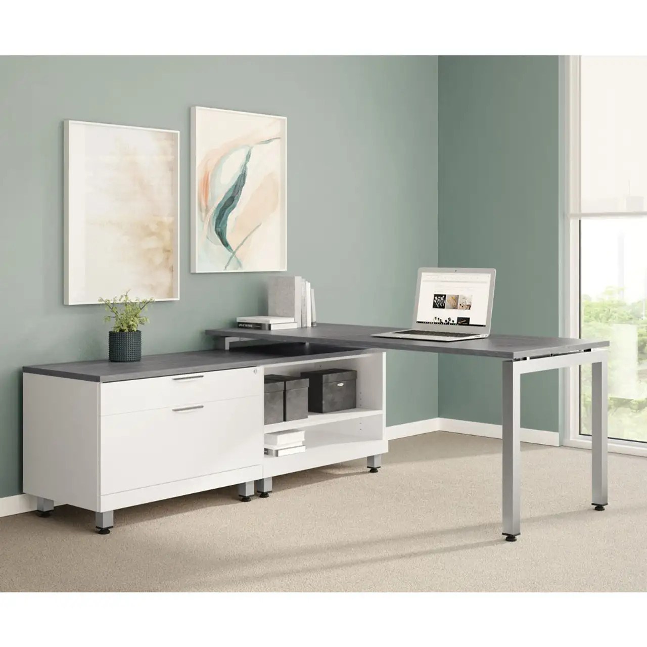 Variant L-Shape Workstation Typical - OSTYP217