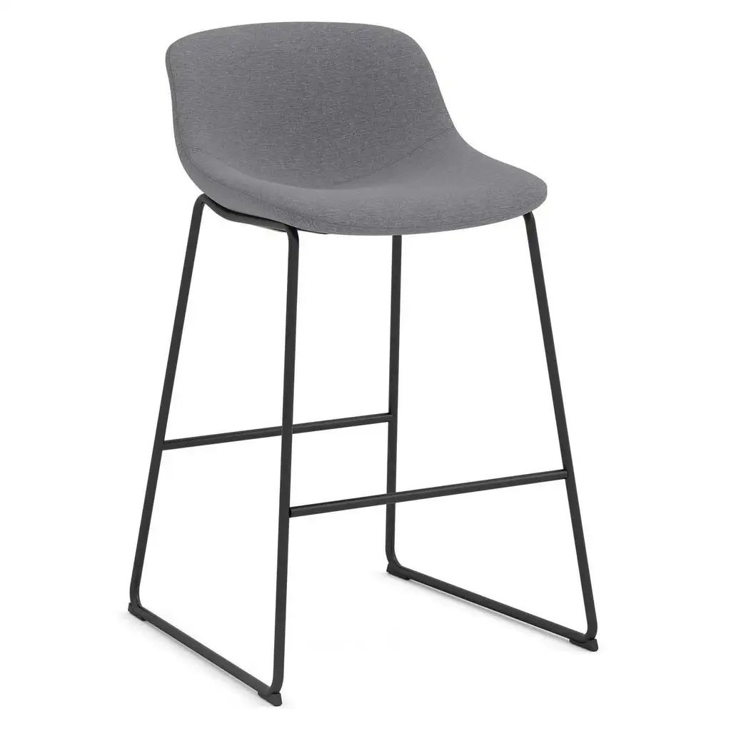 Willow Bistro Stool with Black Metal Sled Base