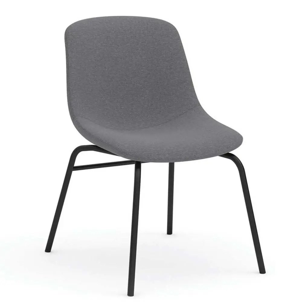 Willow Mid Back Lounge Chair with Black Legs