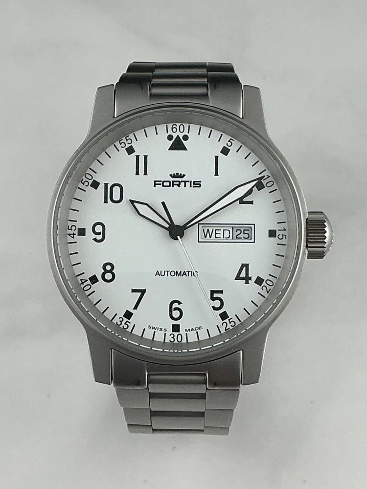Fortis Fleiger 595 10 46 Steel Automatic Excellent 40mm Swiss Watch From Calif