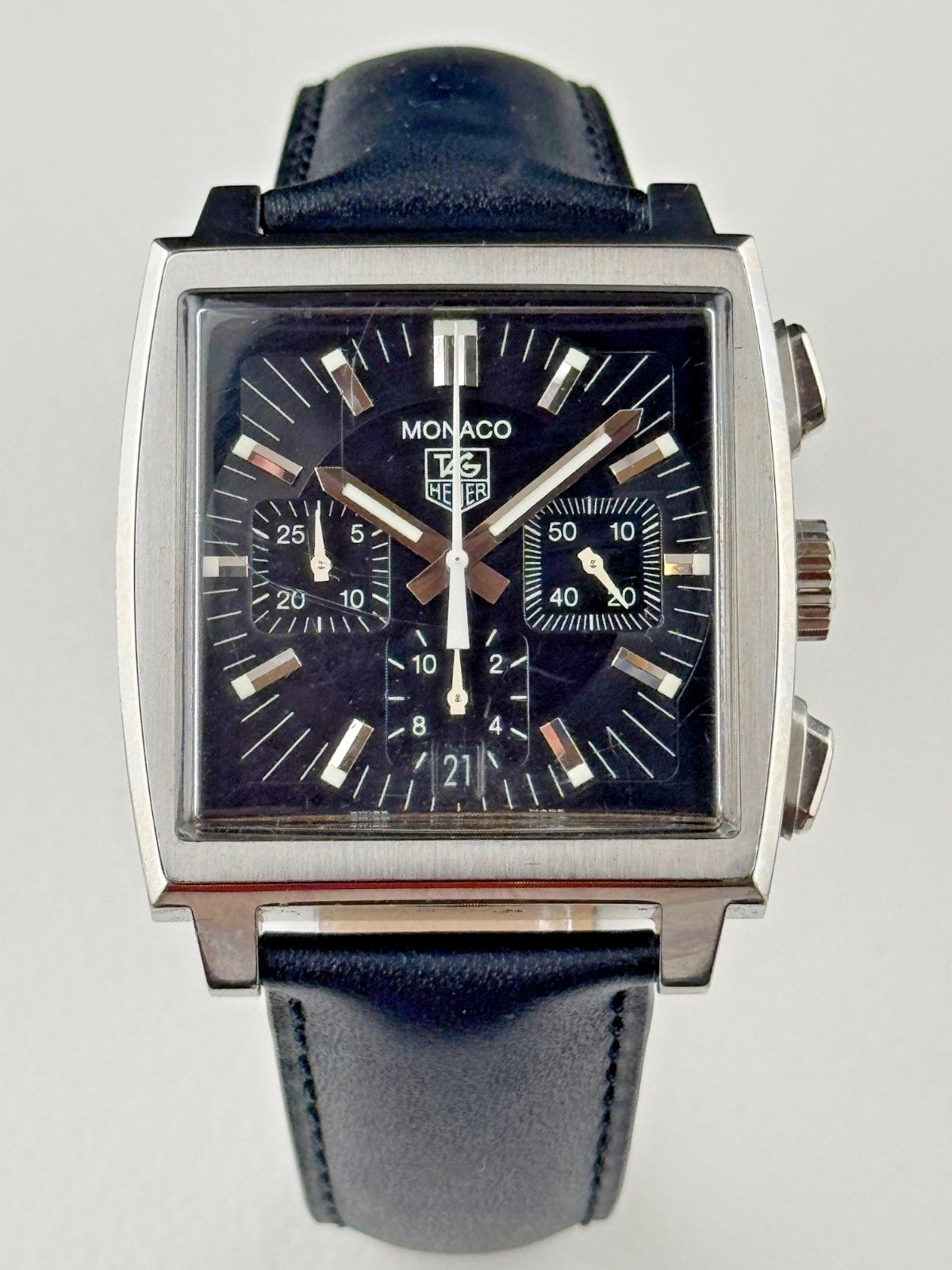 Tag Heuer Monaco Automatic Mcqueen Chronograph Cw2111 0 Box Paper Excellent