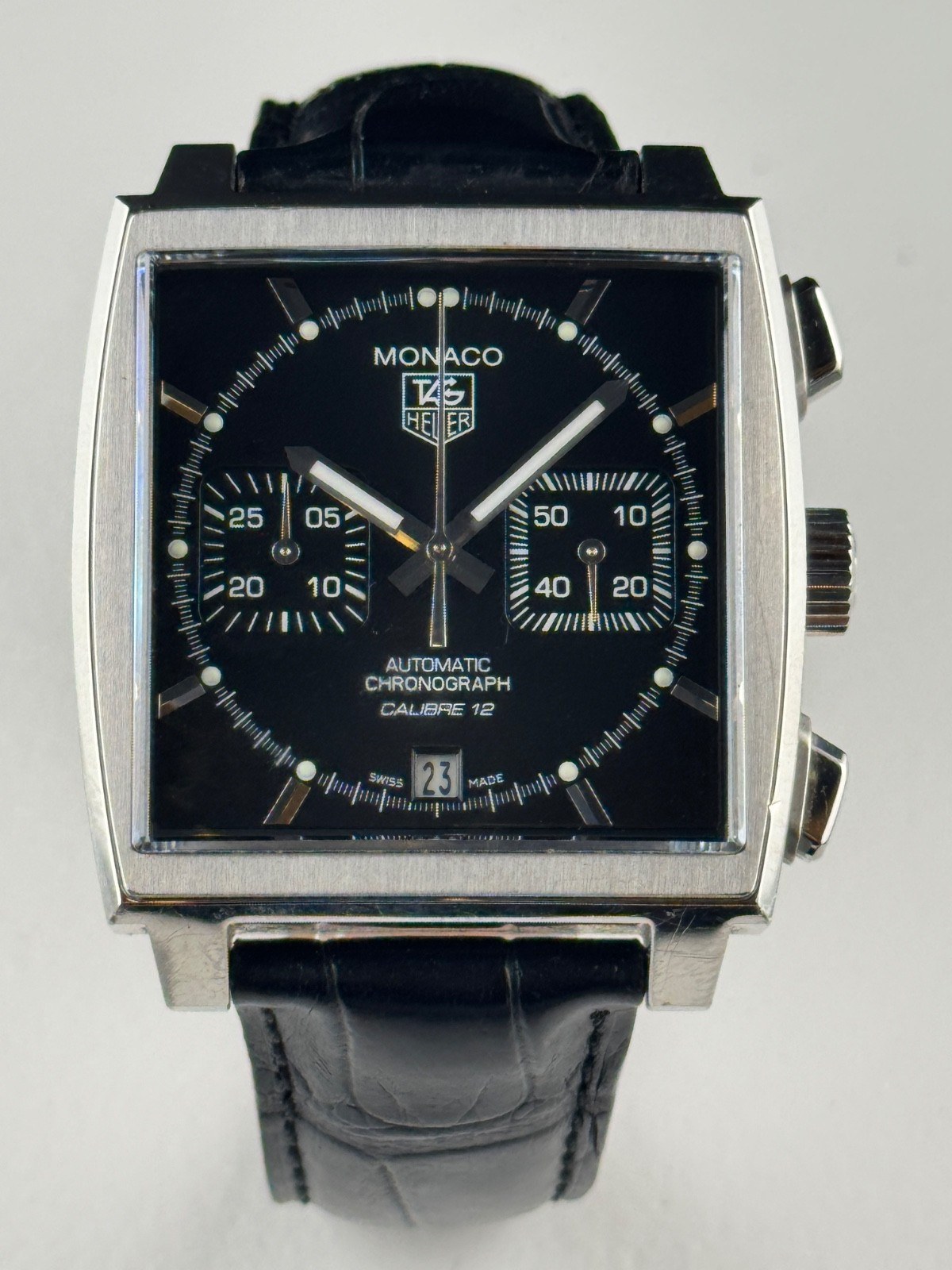 Tag Heuer Monaco Calibre 12 Automatic 39mm Caw2110 Box Papers US Seller
