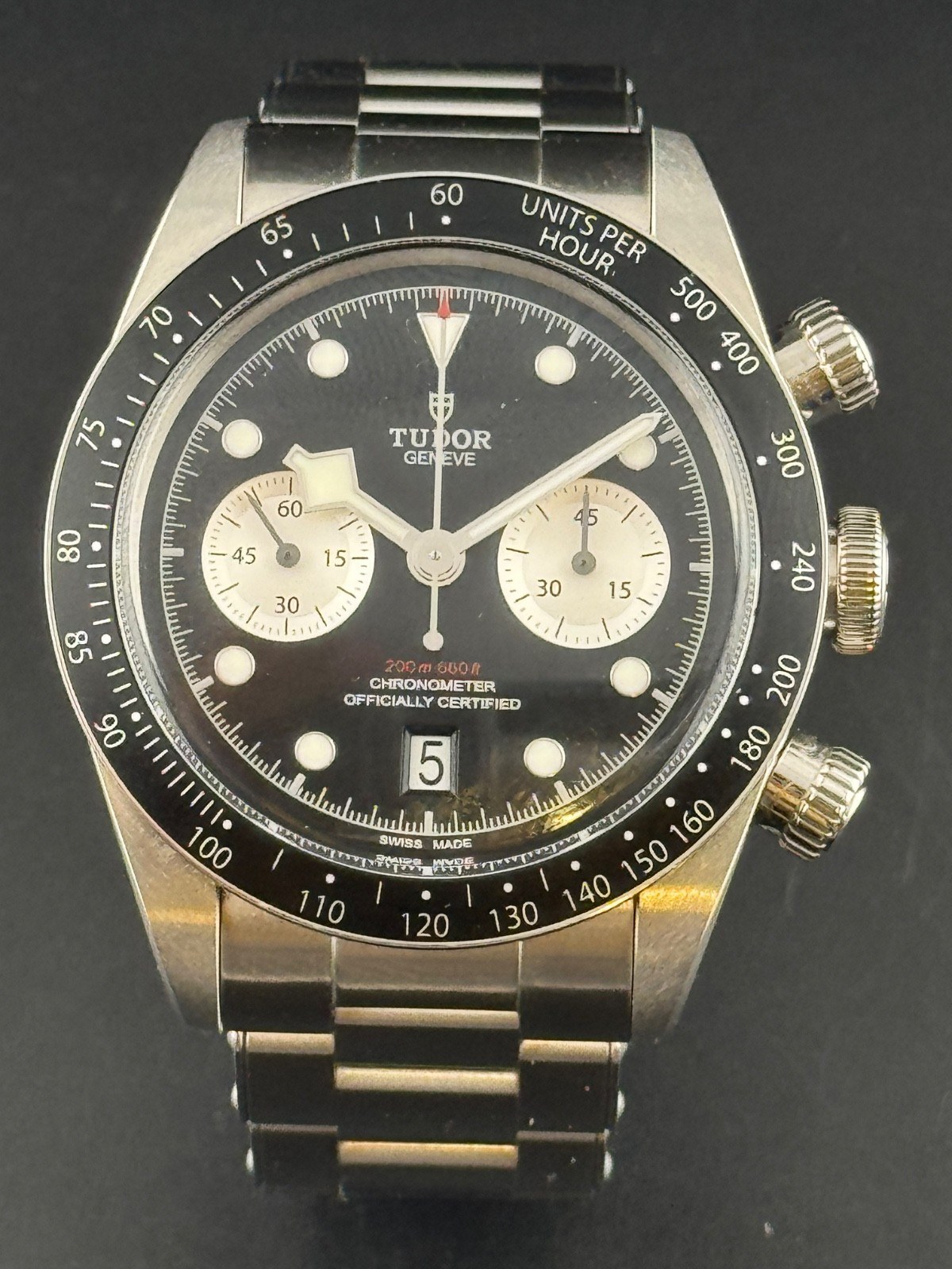 Tudor Black Bay Chronograph Reverse Panda 41mm 79360n Steel Excellent Condition