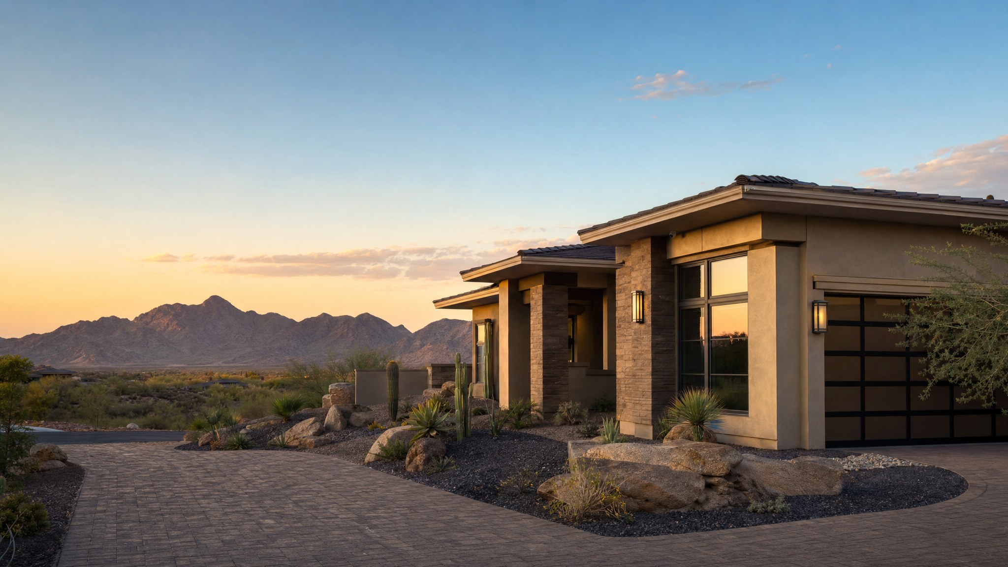 New desert home with mountain views in Arizona