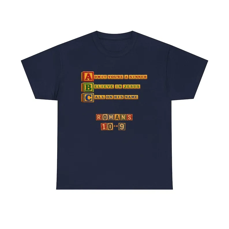 ABC Blocks Romans 10:9 Tee