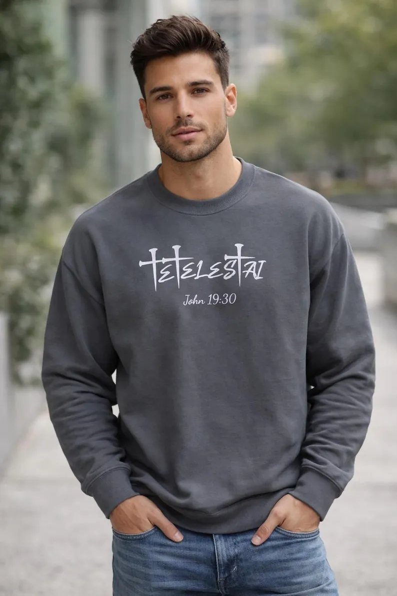 Tetelestai faith apparel from A&T Treasure Trove