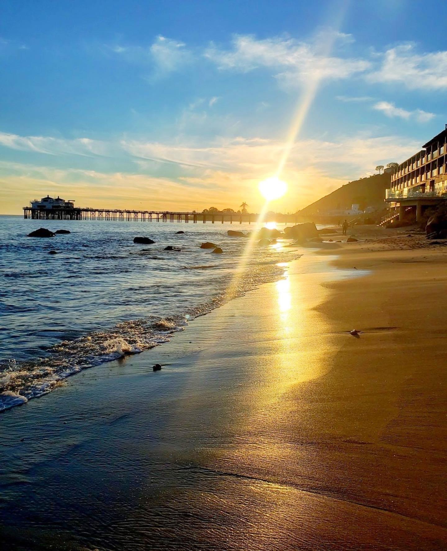 Sunset over the California coast